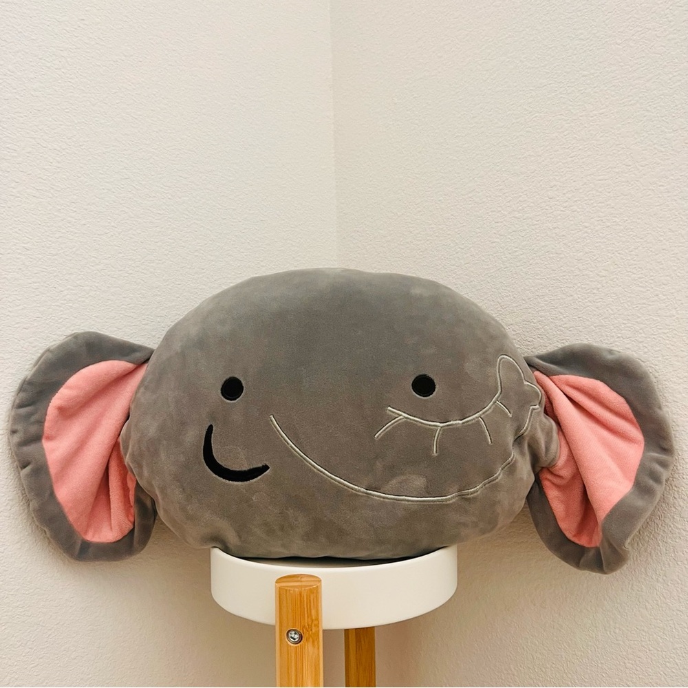 Gray Pink Elephant Stuffed Toys